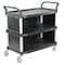 Vestil Commercial Cart, 43x20, 3 Shelf, Panels, Steel, 550 lb Load Capacity, 3 Shelves, 20.5 L, 43.375 W CSC-P - alternate 1
